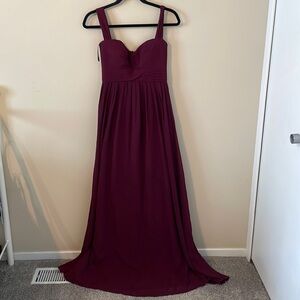 Lulu’s Harmonious Love Burgundy Maxi Dress #M18184 Bridesmaid Women's S